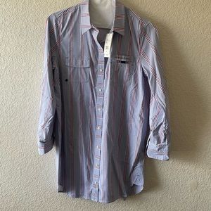 Vineyard Vines Harbor Shirt Cover Up — Bimini Blue